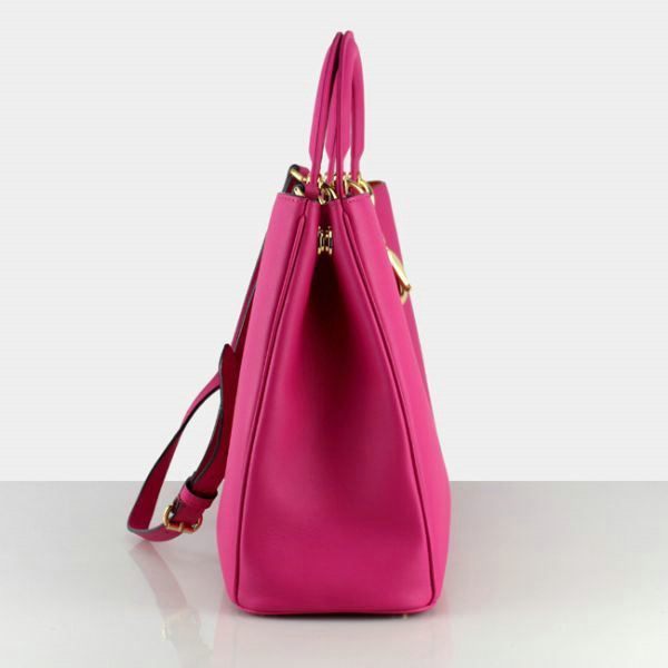 Christian Dior diorissimo original calfskin leather bag 44373 rose red & orange - Click Image to Close
